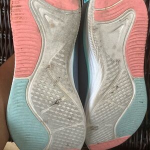 Women’s purple/emerald green skechers